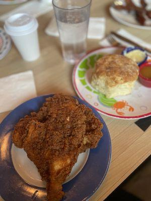 Fried Chicken and justa biscuit