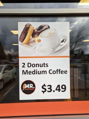 Coffee and donuts deal