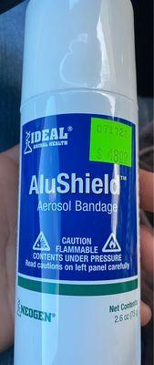 $48 Alushield an aerosol bandage