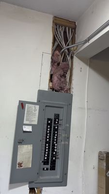 Breaker Panel (he warned me before cutting drywall)