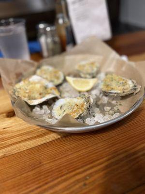 Garlic and parmesan oysters