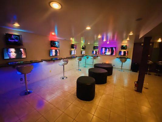 Event space. Small intimate or gaming party events