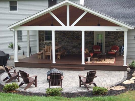 Azek Acacia deck with A-frame roof - York PA