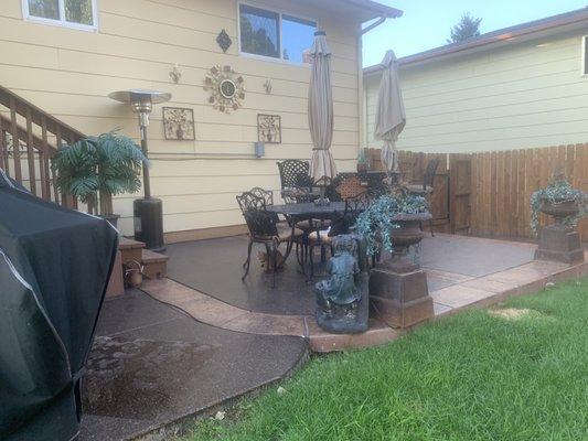 Different angle of patio from the opposite side. The back gate is in the top right hand corner that you first saw.