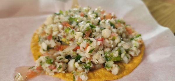 Fish ceviche taco