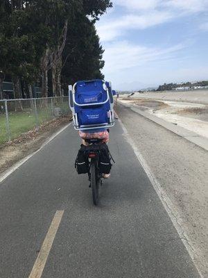 Riding back from the beach