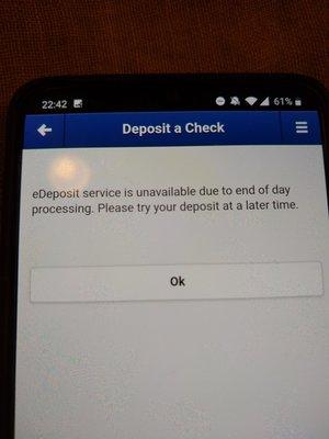 Sometimes, they are not quite ready for prime time. I don't remember Chase ever NOT being willing to make an electronic deposit.