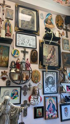 Jesus wall in the shop