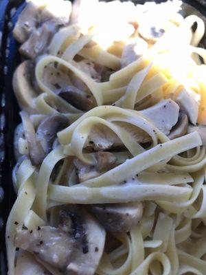 Fettuccine Alfredo.  Subbed mushrooms for brocolli. $24.95