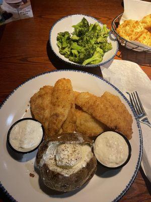 Fried flounder