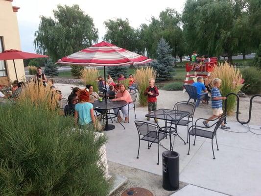 Our patio seating..  Life's ALWAYS better at the BEACH!!