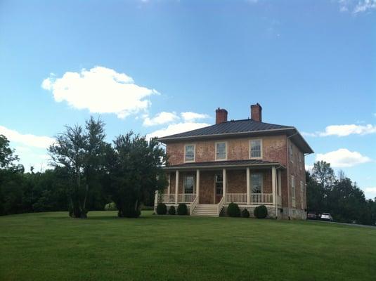 The back porch of the house