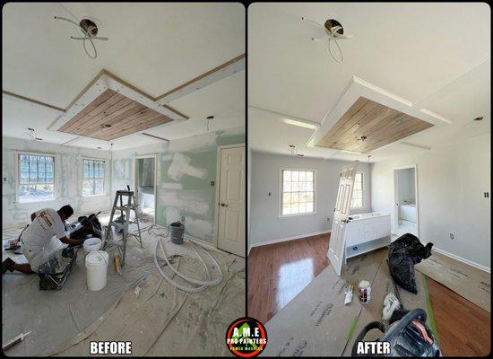 Bedroom restoration and color change in Marmora NJ.