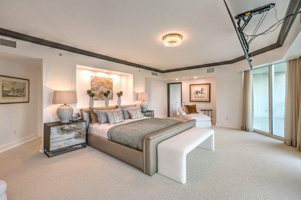 Bedroom of a condo that was renovated and sold by Derek Parent.