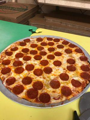 Wood Fired Pepperoni and Cheese Pizza