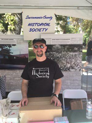 Sacramento County Historical Society Booth @ Farm-to-Fork 2016 - Member of Board & Local Author William Burg