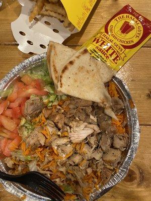 Chicken Platter and French Fries