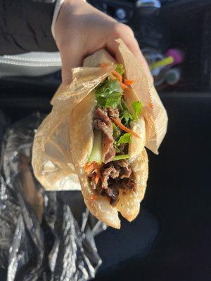 It was just sooooo good. (Korean banh mi)