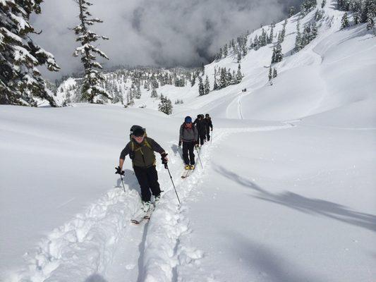 Enjoying great ski touring-Cascade Mountains