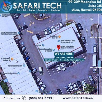 Safari Tech Hawaii, call today for in-office diagnostics! 808 897 5073

(No Mobile/On-Site Services)