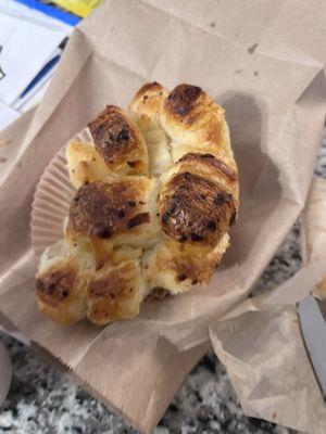 Three cheese bread that bit into....