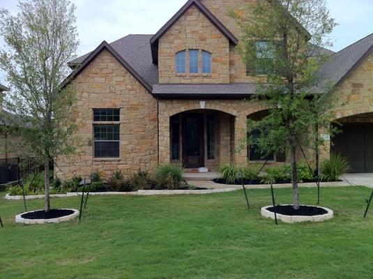 Stone Borders, Clean Up, and Mulching