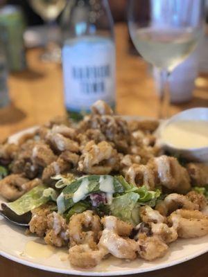 cracklings calamari salad