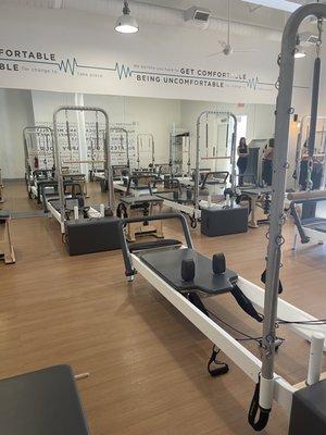 Main area with reformer machines