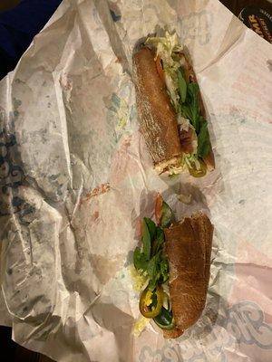 Tuna sub 10" w/ bacon and more,