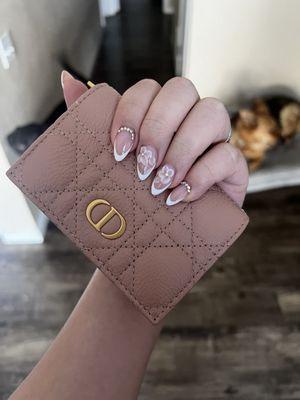 Classy French Tip with Design