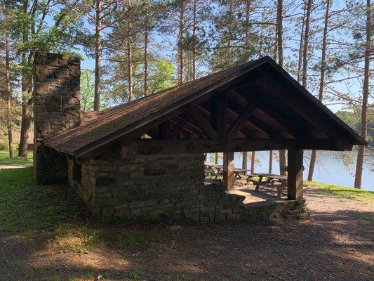 Neat shelter near the swimming beach.