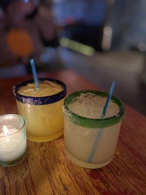 Mango and Pineapple Margarita sugar rim