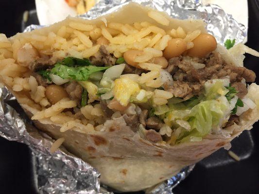 The Big One Burrito with Carne Asada. So delicious.