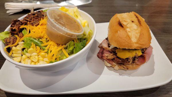 PICK 2: Local Mix Salad and El Cubano Sandwich.