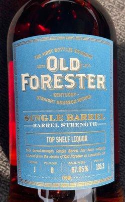 Old Forester Single Barrel 135 proof