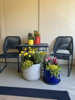 Freshened planters for fall