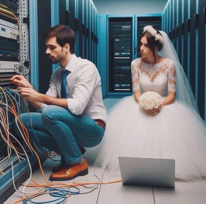 Just a moment, honey!  ‍   #IT #datacenter #tech #repair #technology #cloud #cybersecurity #business #data #coding #telecom