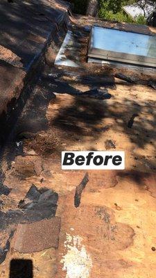 Dry rot and ruined skylight