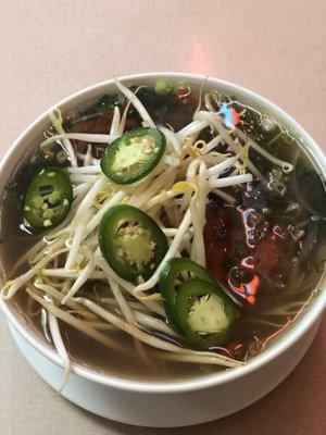 Beef pho noodles soup