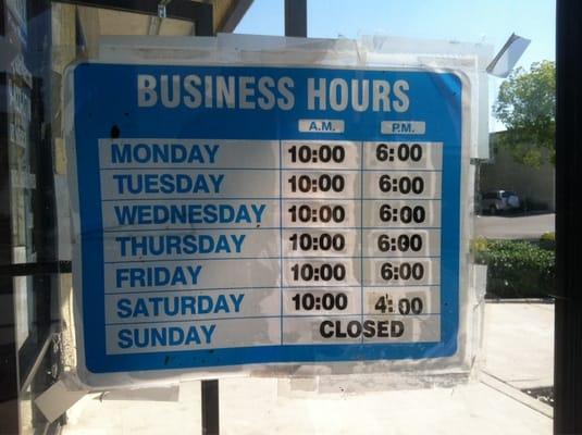 Store Hours