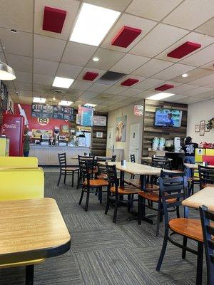 The restaurant sitting area