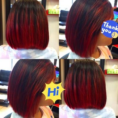 Red balyage by Julie