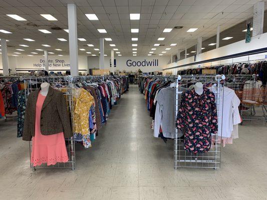 Interior of Hixson Goodwill store