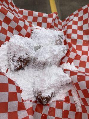 Freshly made beignets 4 for $9. Great for cold weather.