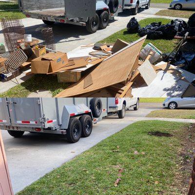 Junk removal for happy customer