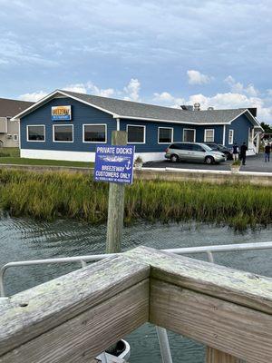 View of restaurant from dock