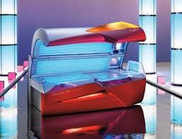 Ergoline Excellence 800. 12 minutes. Adjustable facials, AC, Aroma Therapy and Aqua misters