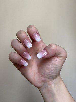 Ombré Nexgen + coffin shaped tips