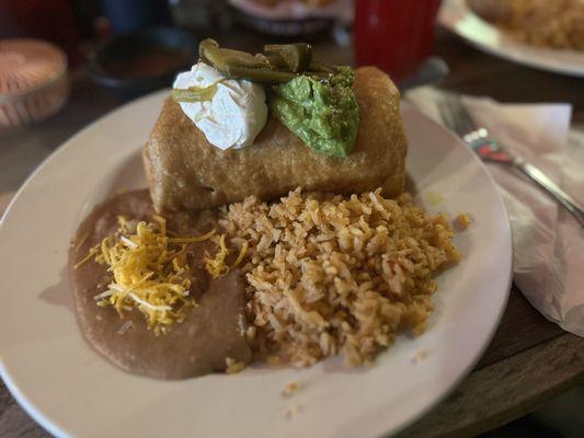 Green chili Chimichanga