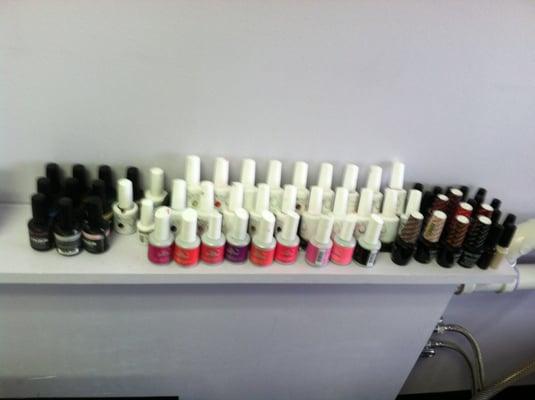 These is gel nail polish selection.